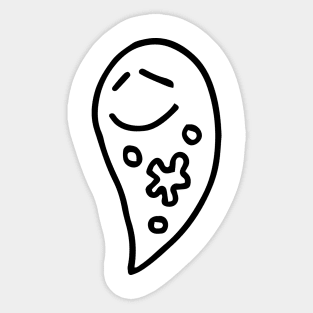 Simple Living Organism Doodle Art Sticker